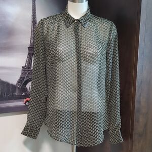 Philosophy Black and White Diamond Blouse